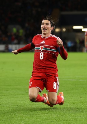 181125 - Wales v North Macedonia, FIFA World Cup European Qualifiers - Harry Wilson of Wales celebrates scoring his sides fifth goal