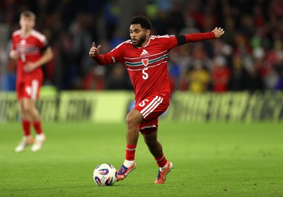 181125 - Wales v North Macedonia, FIFA World Cup European Qualifiers - Jay Dasilva of Wales 