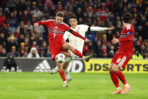 181125 - Wales v North Macedonia, FIFA World Cup European Qualifiers - David Brooks of Wales scores a goal