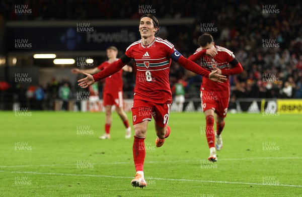 181125 - Wales v North Macedonia, FIFA World Cup European Qualifiers - Harry Wilson of Wales celebrates scoring his sides fifth goal