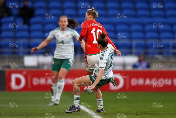 060423 - Wales v Northern Ireland - Women�s International Friendly - Jess Fishlock of Wales scores a goal