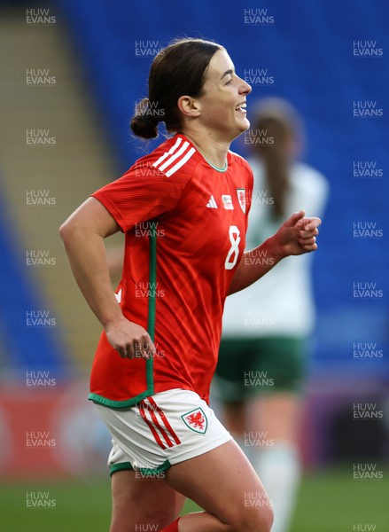 060423 - Wales v Northern Ireland - Women�s International Friendly - Angharad James of Wales celebrates scoring a goal