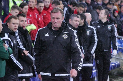 240316 - Vauxhall International Friendly - Wales v Northern Ireland -Manager of Northern Ireland Michael O'Neill