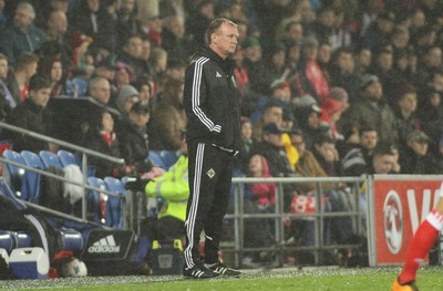 240316 - Vauxhall International Friendly - Wales v Northern Ireland -Manager of Northern Ireland Michael O'Neill