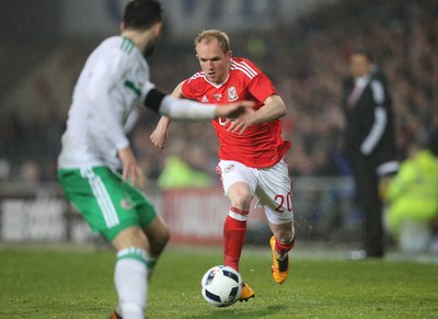 240316 - Wales v Northern Ireland, International Friendly - Jonathan Williams of Wales charges forward