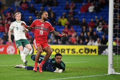 310326 - Wales v Northern Ireland - International Friendly - Sorba Thomas of Wales scores a goal