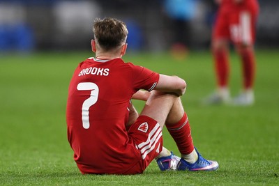 310326 - Wales v Northern Ireland - International Friendly - Dejected David Brooks of Wales