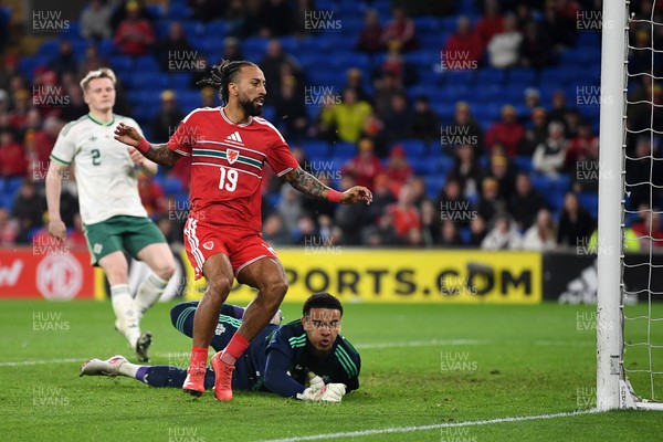 310326 - Wales v Northern Ireland - International Friendly - Sorba Thomas of Wales scores a goal