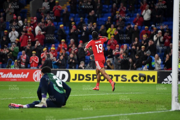 310326 - Wales v Northern Ireland - International Friendly - Sorba Thomas of Wales scores a goal