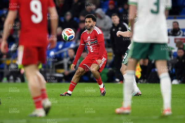 310326 - Wales v Northern Ireland - International Friendly - Jay Dasilva of Wales