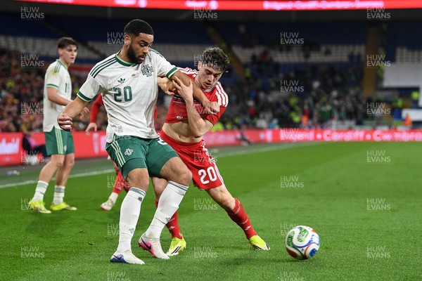 310326 - Wales v Northern Ireland - International Friendly - Daniel James of Wales is challenged by Brodie Spencer of Northern Ireland