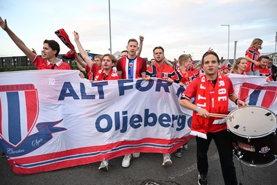 011026 - Wales v Norway - UEFA Nations League - Norway fans march their way into the ground