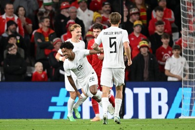 011026 - Wales v Norway - UEFA Nations League - Oscar Bobb of Norway celebrates scoring a goal