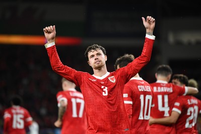 011026 - Wales v Norway - UEFA Nations League - Něco Williams of Wales celebrates scoring a goal