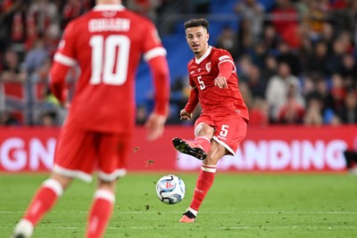 011026 - Wales v Norway - UEFA Nations League - Ethan Ampadu of Wales