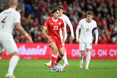 011026 - Wales v Norway - UEFA Nations League - Joel Colwill of Wales