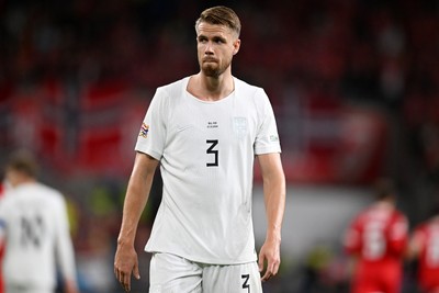 011026 - Wales v Norway - UEFA Nations League - Kristoffer Vassbakk Ajer of Norway