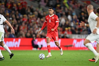 011026 - Wales v Norway - UEFA Nations League - Brennan Johnson of Wales