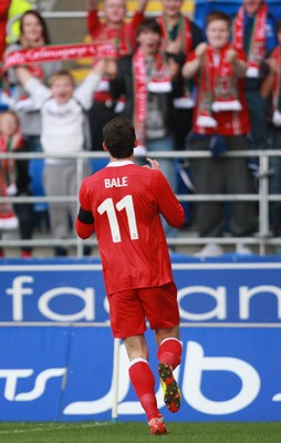 12.11.11 -  Wales v Norway, International Friendly -  Wales' Gareth Bale celebrates after scoring goal 