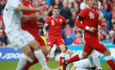 12.11.11 -  Wales v Norway, International Friendly -  Wales' Craig Bellemy shoots to score Wales' second goal 