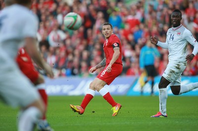 12.11.11 -  Wales v Norway, International Friendly -  Wales' Craig Bellemy plays the ball forward 