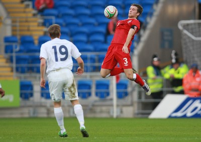 12.11.11 -  Wales v Norway, International Friendly -  Wales' Adam Matthews wins the ball 