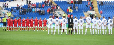 12.11.11 -  Wales v Norway, International Friendly -  The players observe a minutes silence at the start of the match 