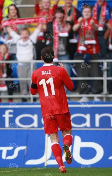 12.11.11 -  Wales v Norway, International Friendly -  Wales' Gareth Bale celebrates after scoring goal 