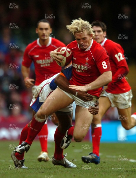 11.11.06  Wales v Pacific Islands Wales Alix Popham is brought down short of the line. 