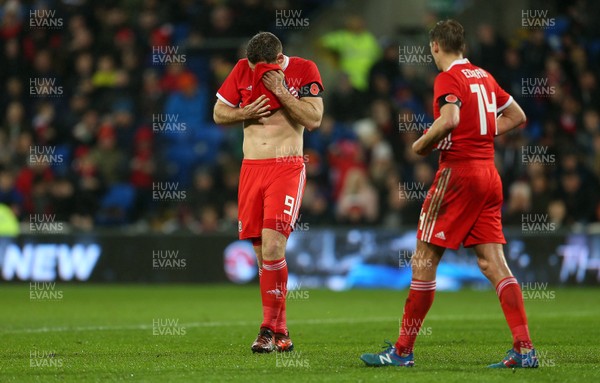 141117 - Wales v Panama - International Friendly - Dejected Sam Vokes of Wales after missing a penalty