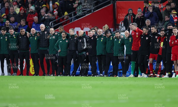 260324 - Wales v Poland, Euro 2024 qualifying Play-off Final - The Wales management during the penalty shoot out