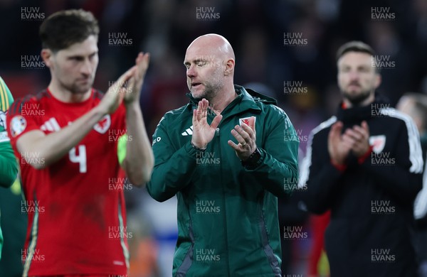 260324 - Wales v Poland, Euro 2024 qualifying Play-off Final - Wales manager Rob Page at the end of the match after Wales lose the penalty shootout