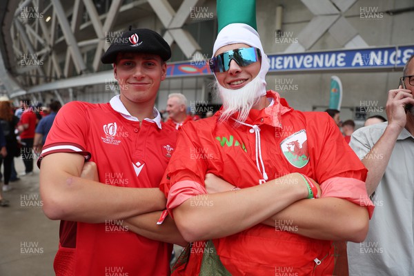 160923 - Wales v Portugal - Rugby World Cup France 2023 - Pool C - Wales fans outside the ground before the game