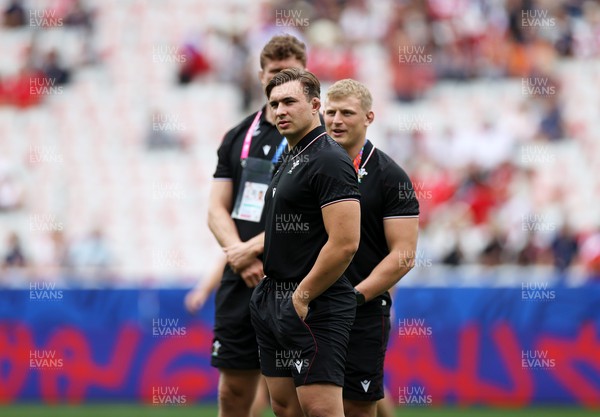 160923 - Wales v Portugal - Rugby World Cup France 2023 - Pool C - Taine Basham of Wales on the pitch before the game
