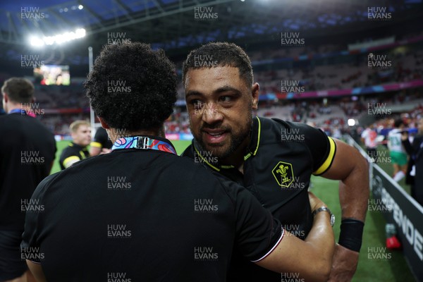 160923 - Wales v Portugal - Rugby World Cup France 2023 - Pool C - Taulupe Faletau of Wales at full time