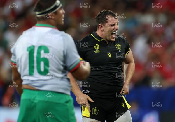 160923 - Wales v Portugal - Rugby World Cup France 2023 - Pool C - Ryan Elias of Wales celebrates