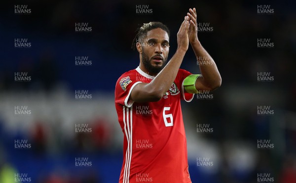 060918 - Wales v Republic of Ireland - UEFA Nations League - Ashley Williams of Wales at full time