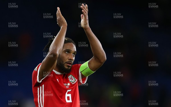 060918 - Wales v Republic of Ireland - UEFA Nations League - Ashley Williams of Wales at full time