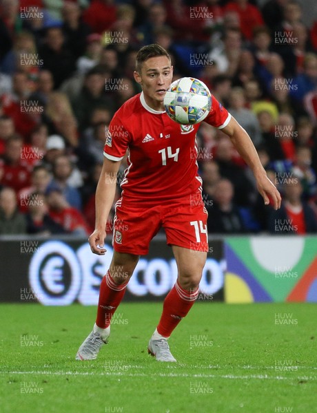 060918 - Wales v Republic of Ireland, UEFA Nations League - Connor Roberts of Wales  shoots to score Wales' fourth goal