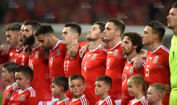 091017 - Wales v Republic of Ireland - FIFA World Cup Qualifier 2018 - Ben Davies of Wales during the anthems