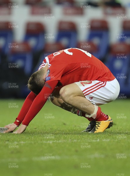 091017 - Wales v Republic of Ireland, FIFA World Cup 2018 Qualifier - Ben Woodburn of Wales shows the disappointment at the end of the match as Wales fail to make the play-offs