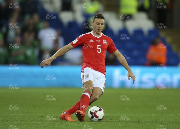 091017 - Wales v Republic of Ireland, FIFA World Cup 2018 Qualifier - James Chester of Wales