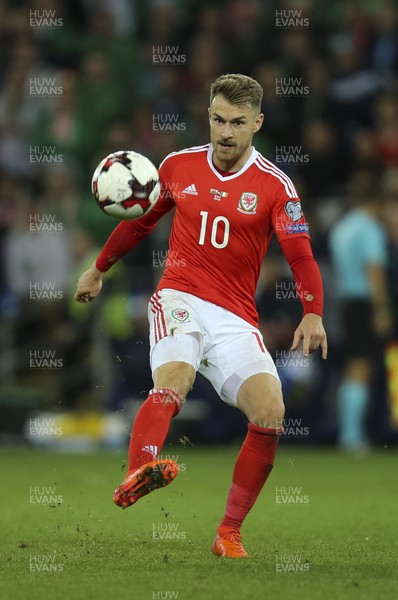 091017 - Wales v Republic of Ireland, FIFA World Cup 2018 Qualifier - Aaron Ramsey of Wales