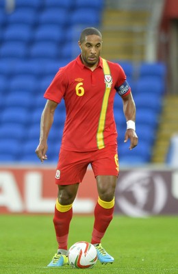 140813 - Wales v Republic of Ireland, International Friendly -  Ashley Williams of Wales 