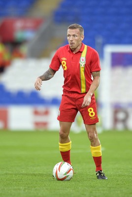 140813 - Wales v Republic of Ireland, International Friendly -  Craig Bellamy of Wales 