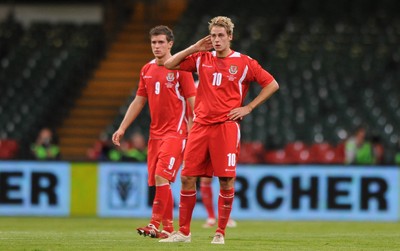 09.09.09 -  Wales v Russia - World Cup 2010 Qualifier Group Four - David Edwards of Wales looks dejected after a Russian goal. 