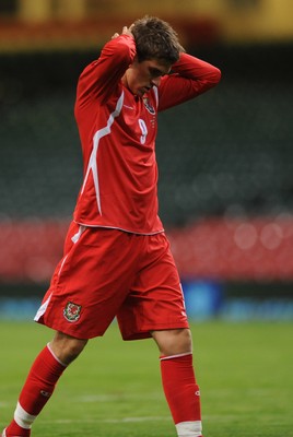09.09.09 -  Wales v Russia - World Cup 2010 Qualifier Group Four - Aaron Ramsey of Wales looks dejected. 