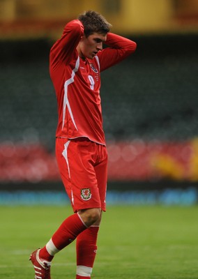 09.09.09 -  Wales v Russia - World Cup 2010 Qualifier Group Four - Aaron Ramsey of Wales looks dejected. 