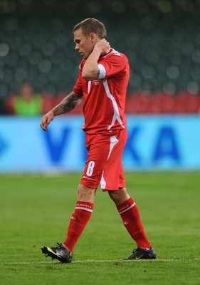 09.09.09 -  Wales v Russia - World Cup 2010 Qualifier Group Four - Craig Bellamy of Wales looks dejected. 