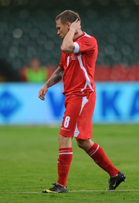 09.09.09 -  Wales v Russia - World Cup 2010 Qualifier Group Four - Craig Bellamy of Wales looks dejected. 